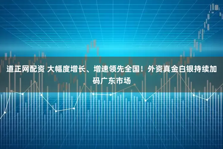 道正网配资 大幅度增长、增速领先全国！外资真金白银持续加码广东市场